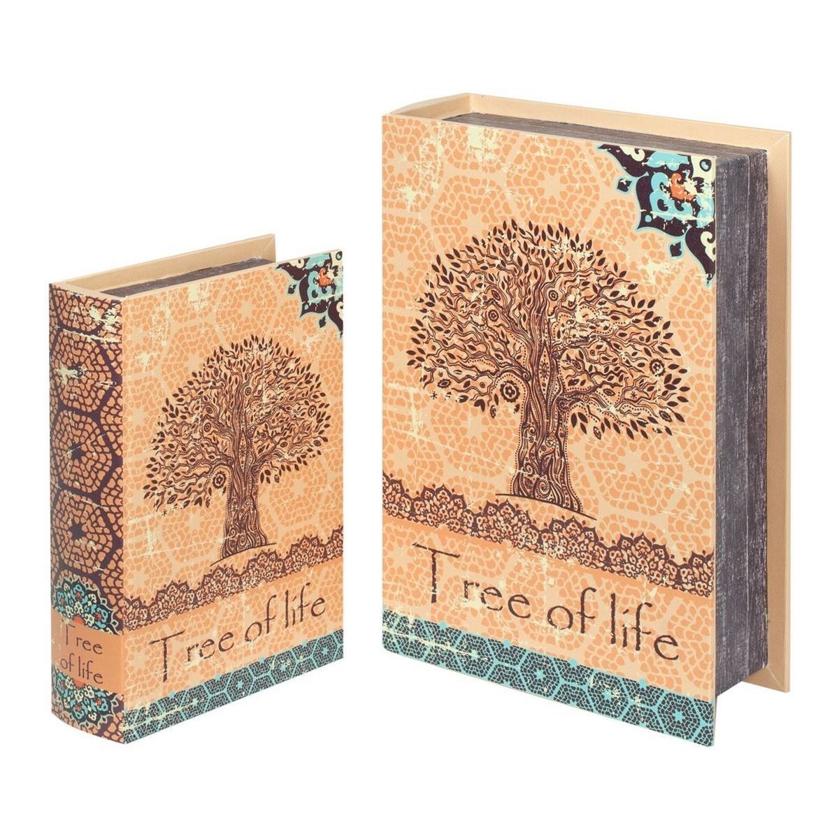 Casa Cestos e Caixas decorativas  Signes Grimalt 2U Tree Life Book Boxes Laranja