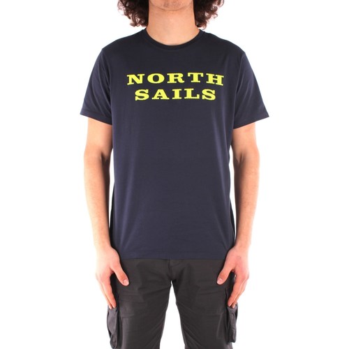 Textil Homem T-shirt avec imprimé et surpiqûres Noir délavé North Sails 692695 Azul