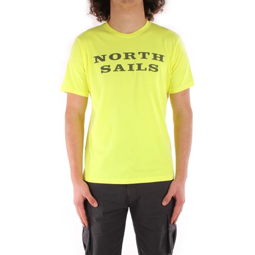 Textil Homem T-shirt avec imprimé et surpiqûres Noir délavé North Sails 692695 Amarelo