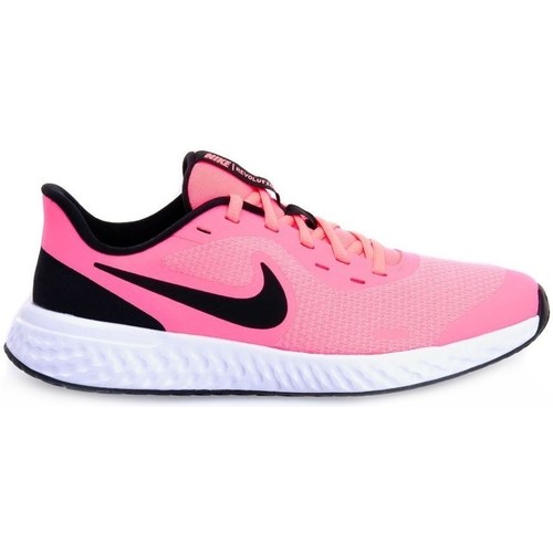 Sapatos Criança Sapatilhas Nike Revolution 5 GS Cor-de-rosa, Branco, Preto