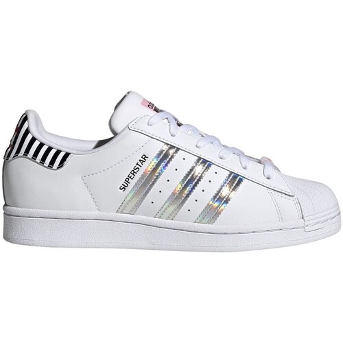 Sapatos Mulher Sapatilhas adidas Originals Superstar Prateado, Branco