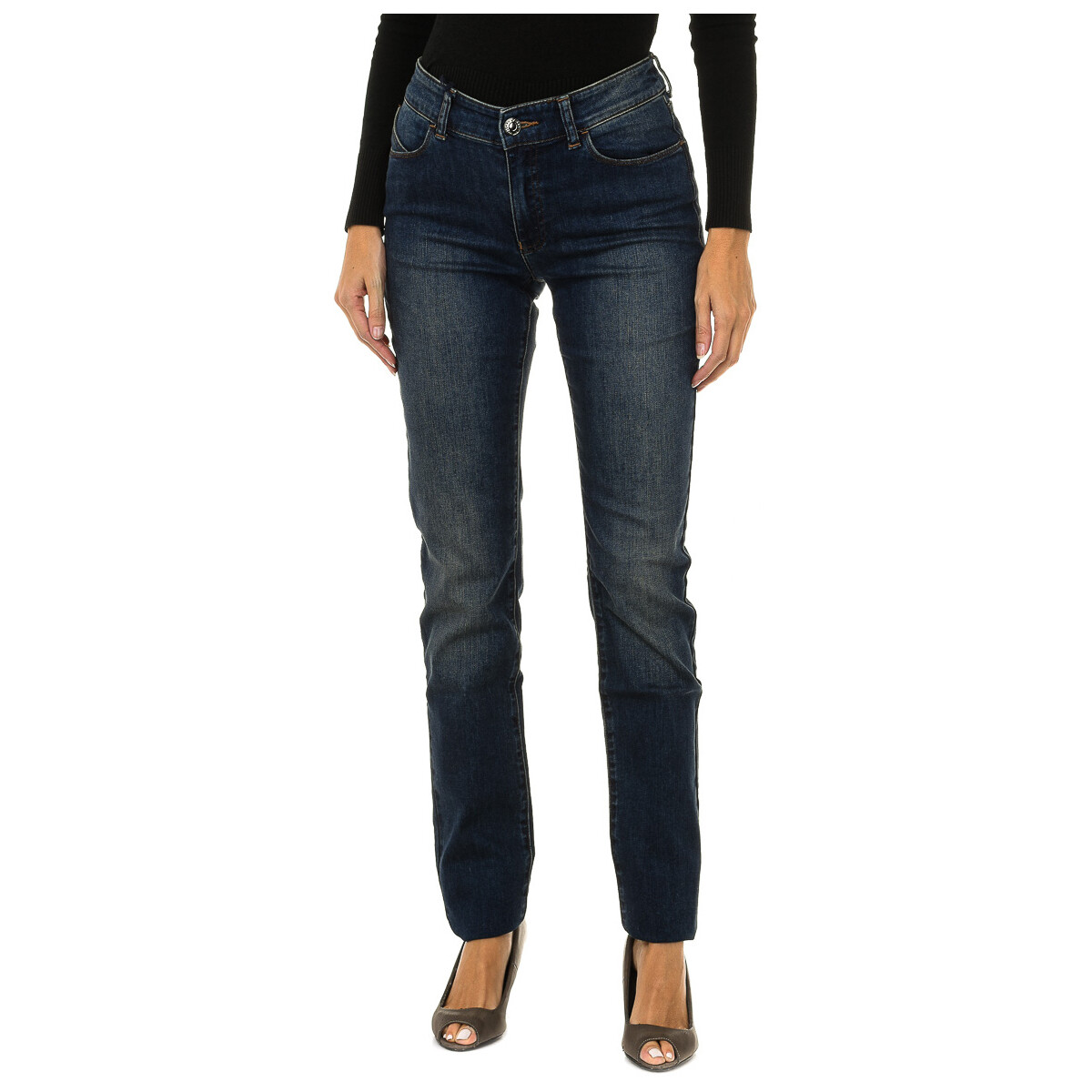 Textil Mulher emporio YH31A Armani straight fit jeans item B5J18-9H-15 Azul