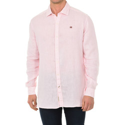 Textil Homem Camisas mangas comprida Napapijri Camisa manga larga Rosa