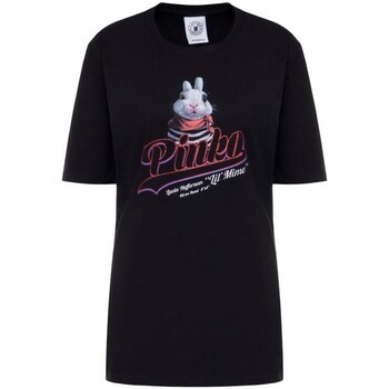 Textil Mulher T-shirts City e Pólos Pinko 1N12MC Y68F Z99 Preto