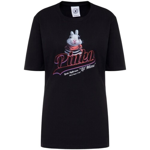 Textil Mulher T-shirts e Pólos Pinko 1N12MC Y68F Z99 Preto