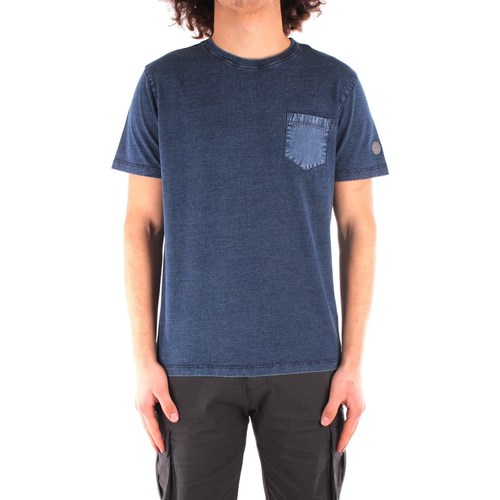Textil Homem T-shirt avec imprimé et surpiqûres Noir délavé North Sails 692699 Azul
