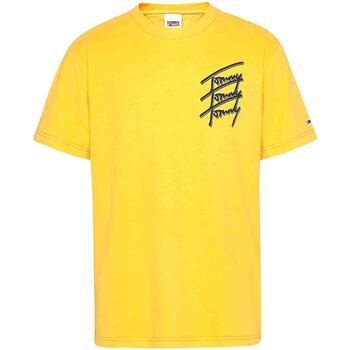 Textil Homem T-Shirt mangas curtas Tommy Jeans DM0DM10228 Amarelo