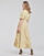 Textil Mulher Vestidos compridos Betty London ONINA Amarelo / Branco
