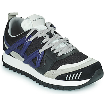 Sapatos Homem Sapatilhas Emporio ARMANI item BOLINNA Preto / Branco / Azul