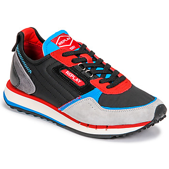 Sapatos Homem Sapatilhas Replay DRUM WAVE M21 Preto / Azul / Vermelho