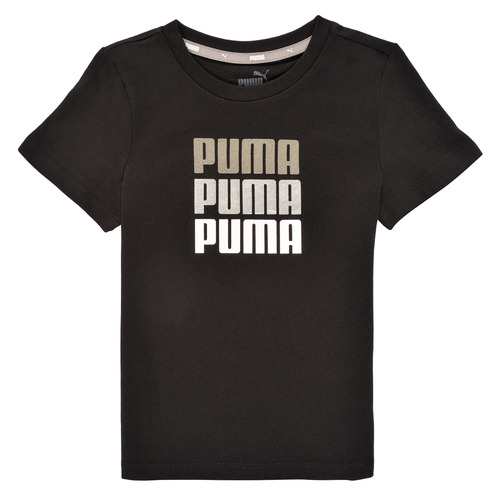 Textil Rapariga T-Shirt mangas curtas vel Puma ALPHA TEE Preto