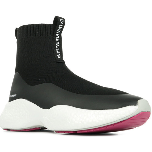 Sapatos Mulher Sapatilhas k50k507552 Calvin Klein Jeans Runner Sneaker Sock Preto