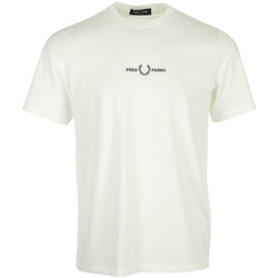 Textil Homem T-Shirt mangas curtas Fred Perry Embroidered T-Shirt Bege