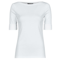 Textil Mulher T-shirt mangas compridas Lauren Ralph Lauren JUDY-ELBOW SLEEVE-KNIT Branco