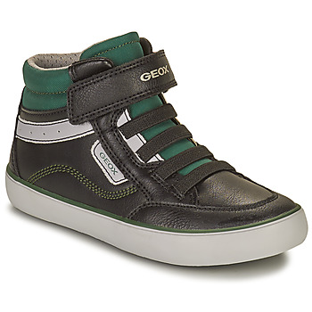 Sapatos Rapaz Sapatilhas de cano-alto Geox GISL Preto / Verde