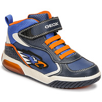 Sapatos Rapaz Sapatilhas de cano-alto Geox INEK Azul / Laranja
