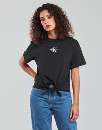 Textil Mulher Tops / Blusas Calvin Klein Jeans KNOTTED TEE Preto