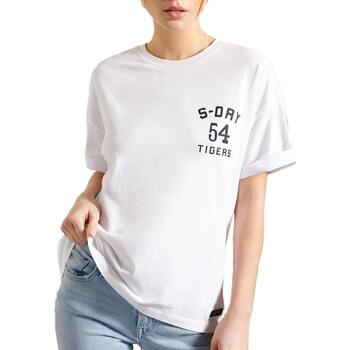Textil Mulher T-Shirt mangas curtas Superdry  Blanco
