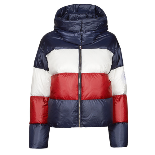 Textil Mulher Quispos Tommy Silver Hilfiger COLORBLOCK  DWN PUFFER JKT Multicolor