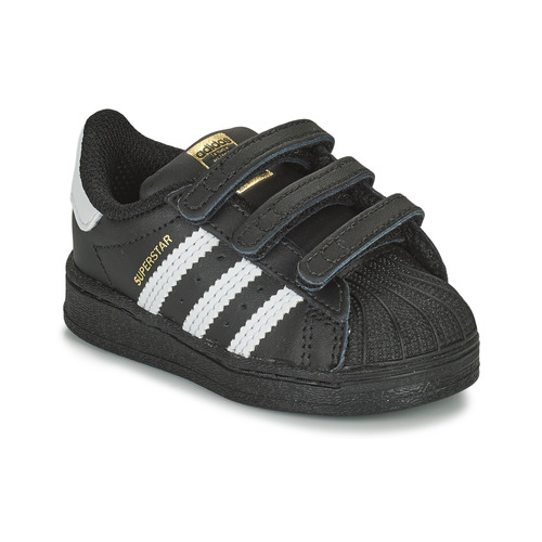 Sapatos Criança Sapatilhas adidas Originals SUPERSTAR CF I Preto / Branco