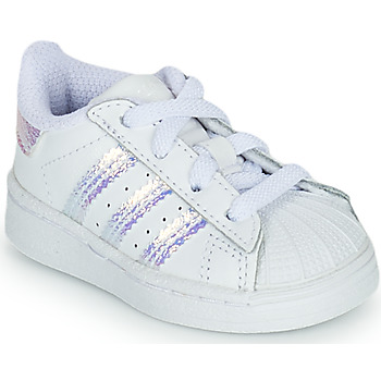 Sapatos Rapariga Sapatilhas adidas Originals SUPERSTAR EL I Branco / Iridescente