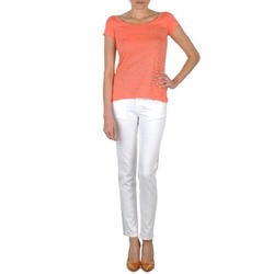Textil Mulher Calças de ganga slim Calvin Klein Jeans JEAN BLANC BORDURE ARGENTEE Branco