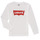 Textil Rapaz T-shirt mangas compridas Levi's L/S BATWING TEE Branco
