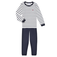 Textil Rapaz Pijamas / Camisas de dormir Petit Bateau TECHI Branco / Azul