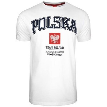 Textil Homem T-Shirt mangas curtas Monotox Polska College Branco