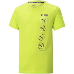 Textil Criança T-Shirt mangas curtas Puma 585855 Amarelo
