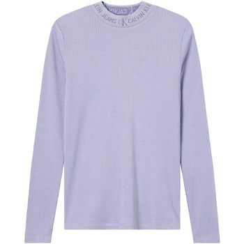 Textil Mulher T-shirt mangas compridas Calvin Klein Jeans J20J215228 Violeta
