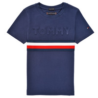 Textil Rapaz BOSS camouflage logo T-shirt Tommy Hilfiger ELEONORE Marinho