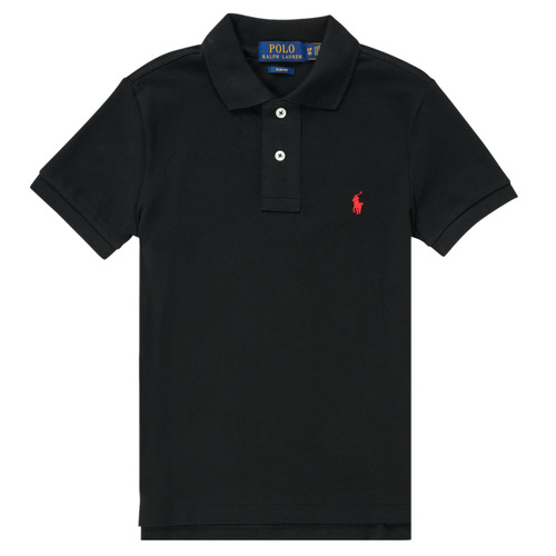Textil Rapaz long-sleeve double-button Henley T-Shirt Grau Polo Ralph Lauren HOULIA Preto