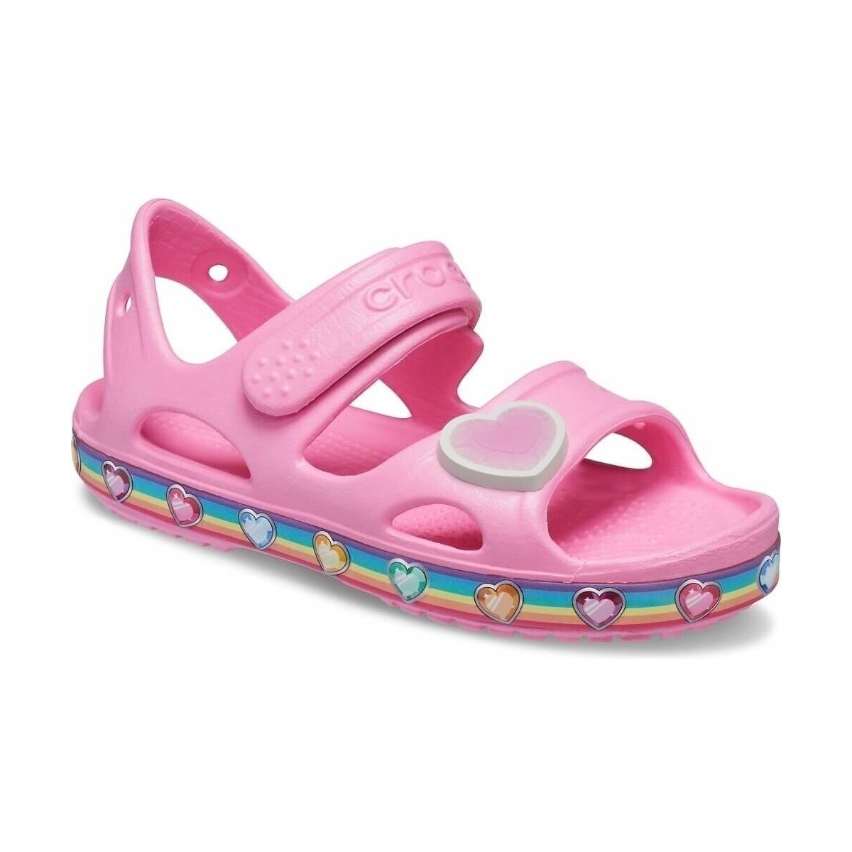 Sapatos Criança Sandálias Crocs Fun Lab Rainbow Sandal Kids Rosa