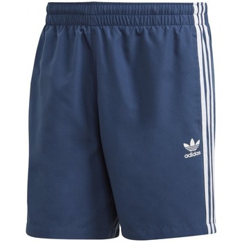 Textil Homem Shorts / Bermudas adidas Originals 3 Stripe Swims Azul