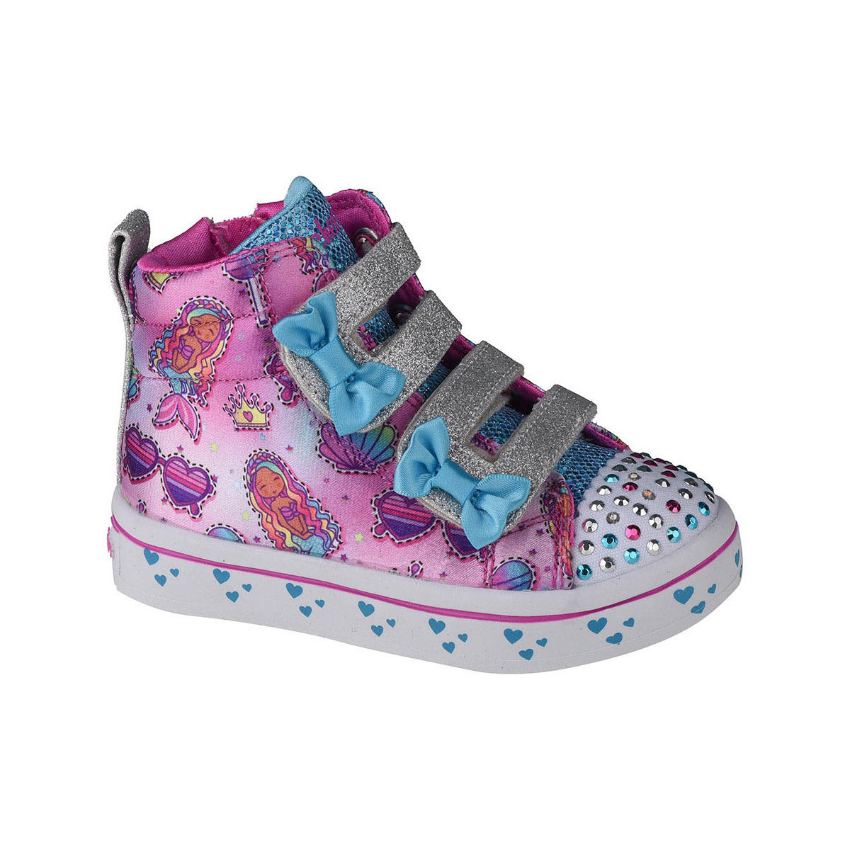 Sapatos Rapariga Sapatilhas Skechers Twi-Lites Mermaid Gems Rosa