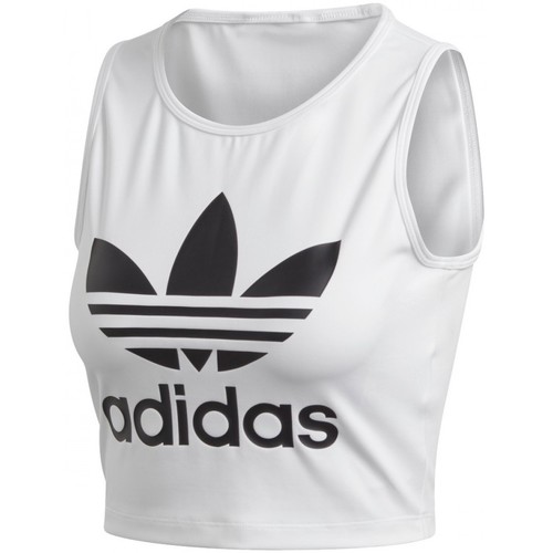 Textil Mulher pink and grey tires adidas ladies sneakers with price tires adidas Originals Cropped Tank Branco