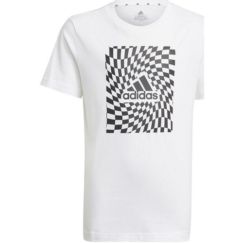 Textil Rapaz T-Shirt mangas curtas adidas Originals Graphic Tshirt 1 Branco