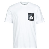 Textil Homem T-Shirt mangas curtas preto adidas Performance CAMO PKT TEE Branco