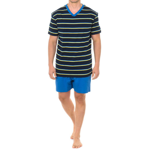 Textil Homem Pijamas / Camisas de dormir J&j Brothers JJBVH5700 Azul
