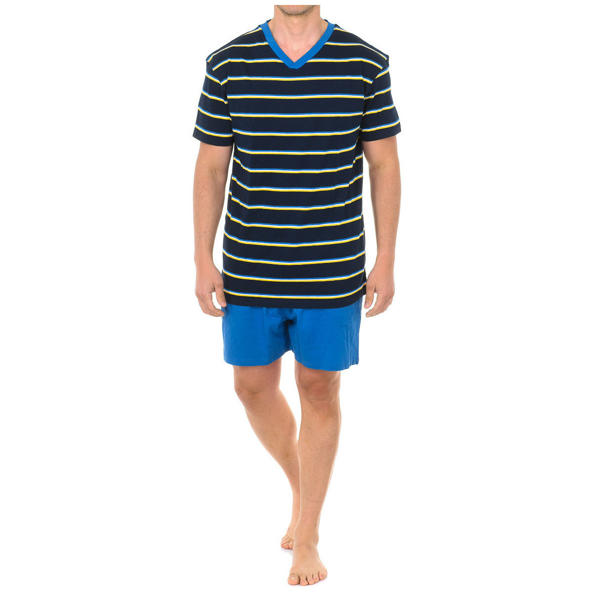 Textil Homem Pijamas / Camisas de dormir J&j Brothers JJBVH5700 Azul