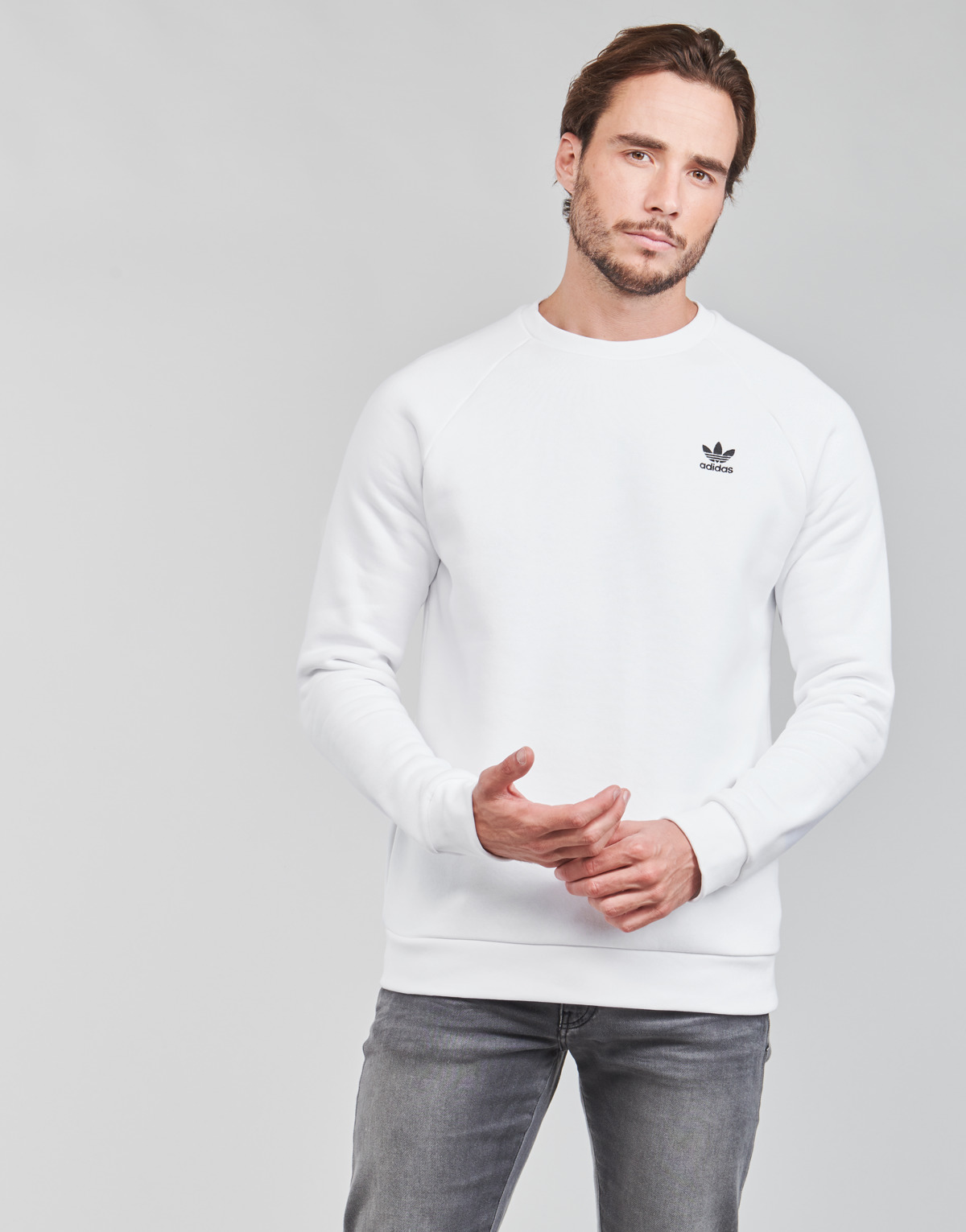 Textil Homem Sweats adidas ngsp Originals ESSENTIAL CREW Branco