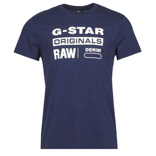 Textil Homem Comprimento das mangas G-Star Raw GRAPHIC 8 R T SS Azul