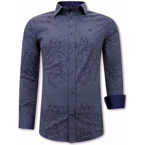 Textil Homem Camisas mangas comprida Tony Backer 120034359 Azul