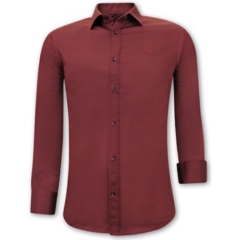 Textil Homem Camisas mangas comprida Tony Backer 119960678 Vermelho