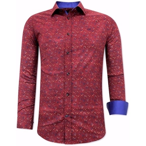 Textil Homem Camisas mangas comprida Tony Backer 119960874 Vermelho