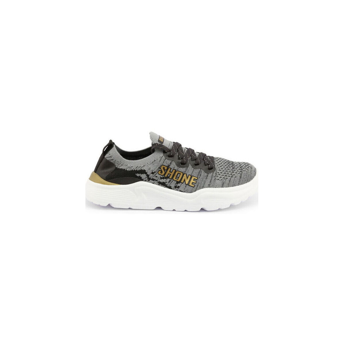 Sapatos Homem Sapatilhas Shone 155-001 Grey/Gold Cinza