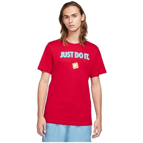 Textil Homem T-Shirt mangas curtas Nike patent Jdi 12 Month Vermelho