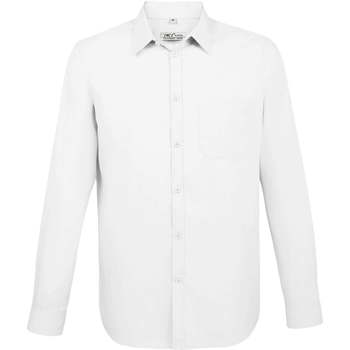 Textil Homem Camisas mangas comprida Sols BALTIMORE FIT BLANCO Blanco