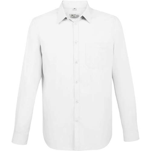 Textil Homem Camisas mangas comprida Sols BALTIMORE FIT BLANCO Branco